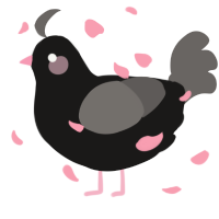 A sable and grey chicken