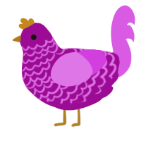 (unnamed), a plum and orchid chicken with a lace pattern