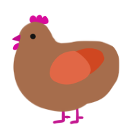 A brown and vermilion chicken