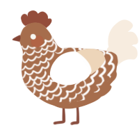 (unnamed), a brown and cream chicken with a lace pattern