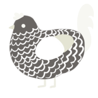 (unnamed), a grey and white chicken with a lace pattern