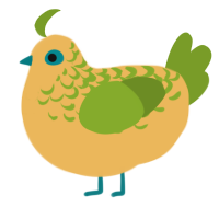 A honey and chartreuse chicken with a half-lace pattern