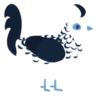 A white and tumblr chicken with a half-lace pattern