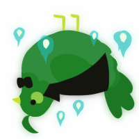 A lil leaf, a viridian and leaf chicken with a head pattern