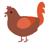 (unnamed), a russet and vermilion chicken