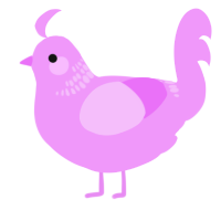 A lavender chicken with a neck-band pattern
