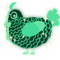 Radioactive chic, a rose and crimson chicken with a lace pattern