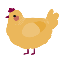 A honey chicken with a neck-band pattern