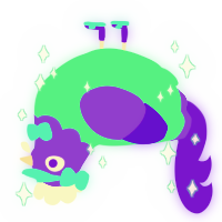 Callipso, a spring and blurple chicken with a head pattern