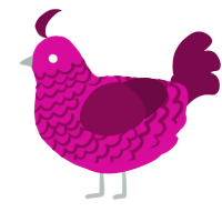 (unnamed), a fuchsia and wine chicken with a lace pattern