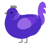 (unnamed), a indigo and blurple chicken with a neck-band pattern