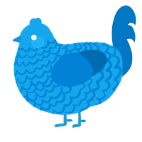 XYX 1mod clone, a sky and sapphire chicken with a lace pattern