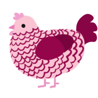 (unnamed), a rose and maroon chicken with a lace pattern