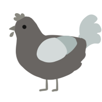 statue, a grey and silver chicken