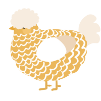 Corn Puff, a honey and cream chicken with a lace pattern