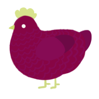 (unnamed), a maroon and wine chicken with a lace pattern