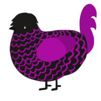(unnamed), a sable and plum chicken with a lace pattern