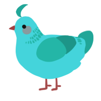(unnamed), a aqua and turquoise chicken with a neck-band pattern