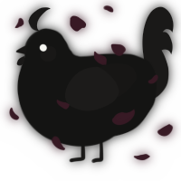 Nightmare, a black and sable chicken