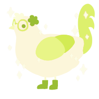 A pink and lime chicken
