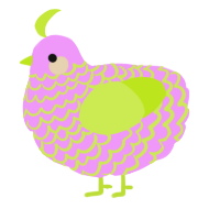 Salsa, a lavender and lime chicken with a lace pattern