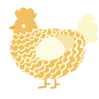BUTTERSCOTCH, a honey and cream chicken with a lace pattern