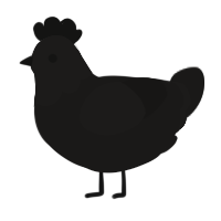 Archangel, a sable chicken with a head pattern
