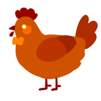 A bark and overcast chicken