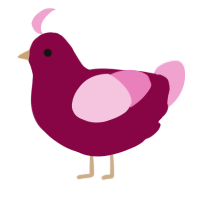 Let Her Cook A2, a maroon and pink chicken