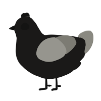 ballhead, a sable and ash chicken