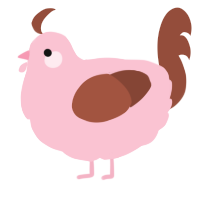 Milkshake, a rose and russet chicken