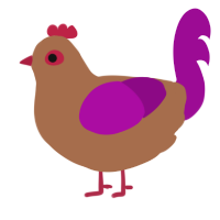 A brown and plum chicken