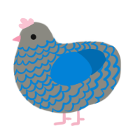 (unnamed), a ash and sapphire chicken with a lace pattern