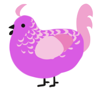(unnamed), a orchid and pink chicken with a half-lace pattern