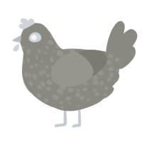 (unnamed), a ash chicken with a speckle pattern