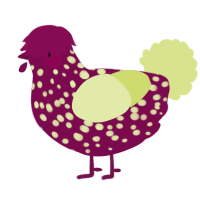 A wine and lemon chicken with a speckle pattern