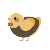 pain au chocolat, a bark and honey chicken with a head pattern