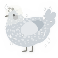 LOSER chicken, a mist chicken with a speckle pattern