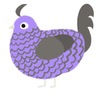 (unnamed), a lilac and grey chicken with a lace pattern