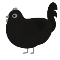 (unnamed), a sable and black chicken with a lace pattern