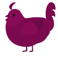 grape addict, a wine chicken with a head pattern
