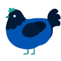 (unnamed), a ultramarine and tumblr chicken with a head pattern