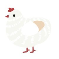(unnamed), a white and cream chicken with a bar pattern