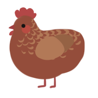 (unnamed), a russet and brown chicken with a half-lace pattern