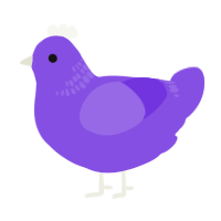 (unnamed), a blurple chicken with a neck-band pattern