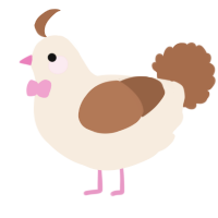 Neapolitan icecream, a cream and brown chicken