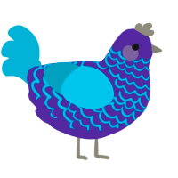 salvia, a overcast and sea chicken with a lace pattern