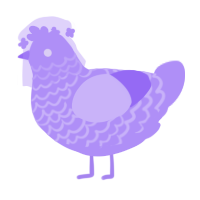 (unnamed), a lilac chicken with a lace pattern