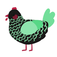 (unnamed), a sable and spring chicken with a lace pattern