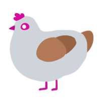 Ceramic, a mist and brown chicken